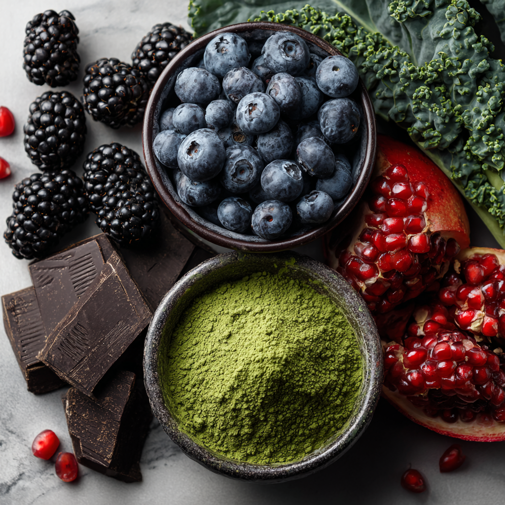 Жінка середнього віку готує здорову вівсянку з ягодами